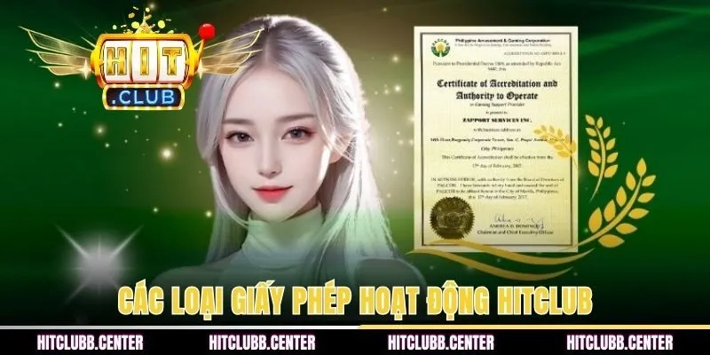Các loại giấy phép hoạt động HITCLUB