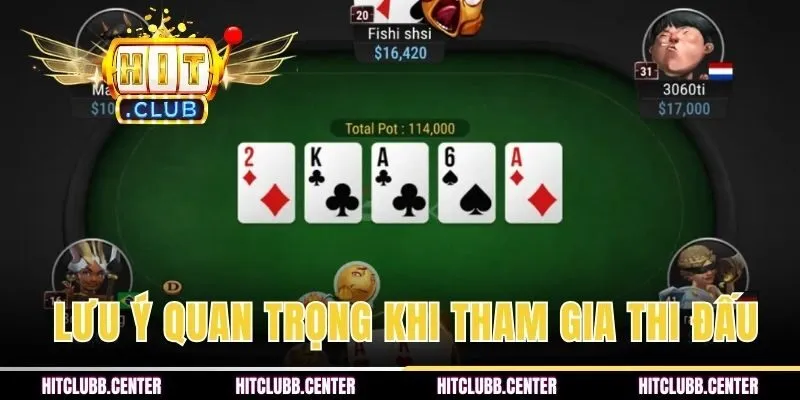 Những lưu ý quan trọng khi tham gia thi đấu