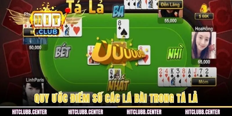 Quy ước điểm số các lá bài trong Tá Lả